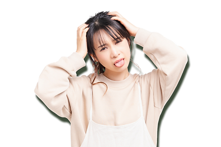 劣化した映像を見て困った顔をする女性のイラスト